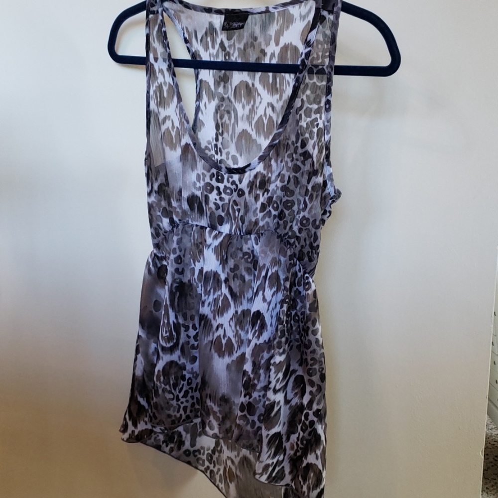 Sheer high low top